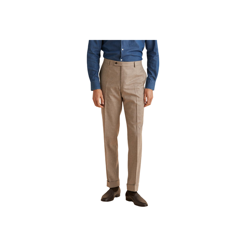 Jack Flannel Suit Trousers - Khaki