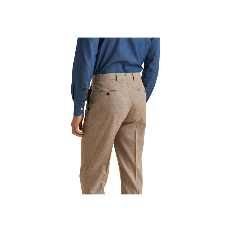 Jack Flannel Suit Trousers - Khaki