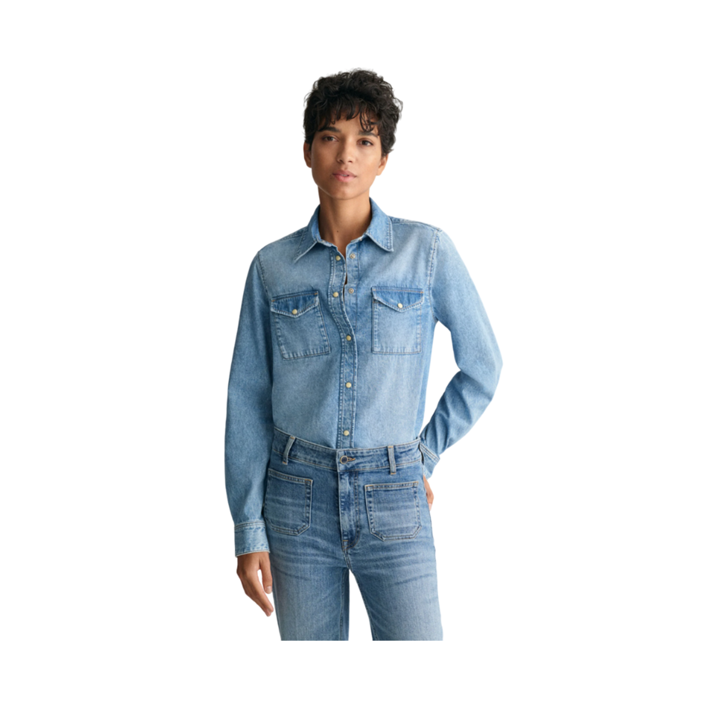 Regular Denim Shirt - Blue