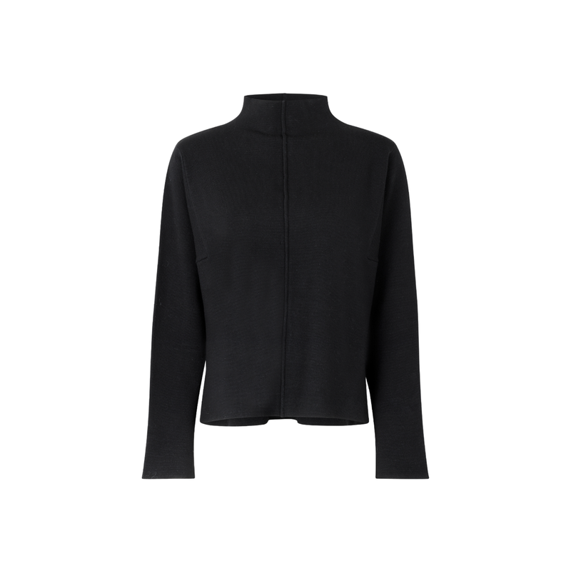 Stinna Knit T-Neck - Black