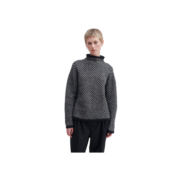 Herrin Knit New T-Neck - Black