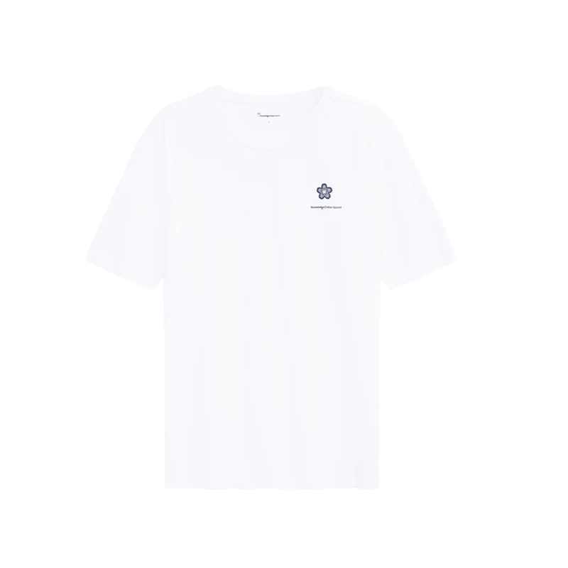 Reg SS Heavy Single Flower T-Shirt - White
