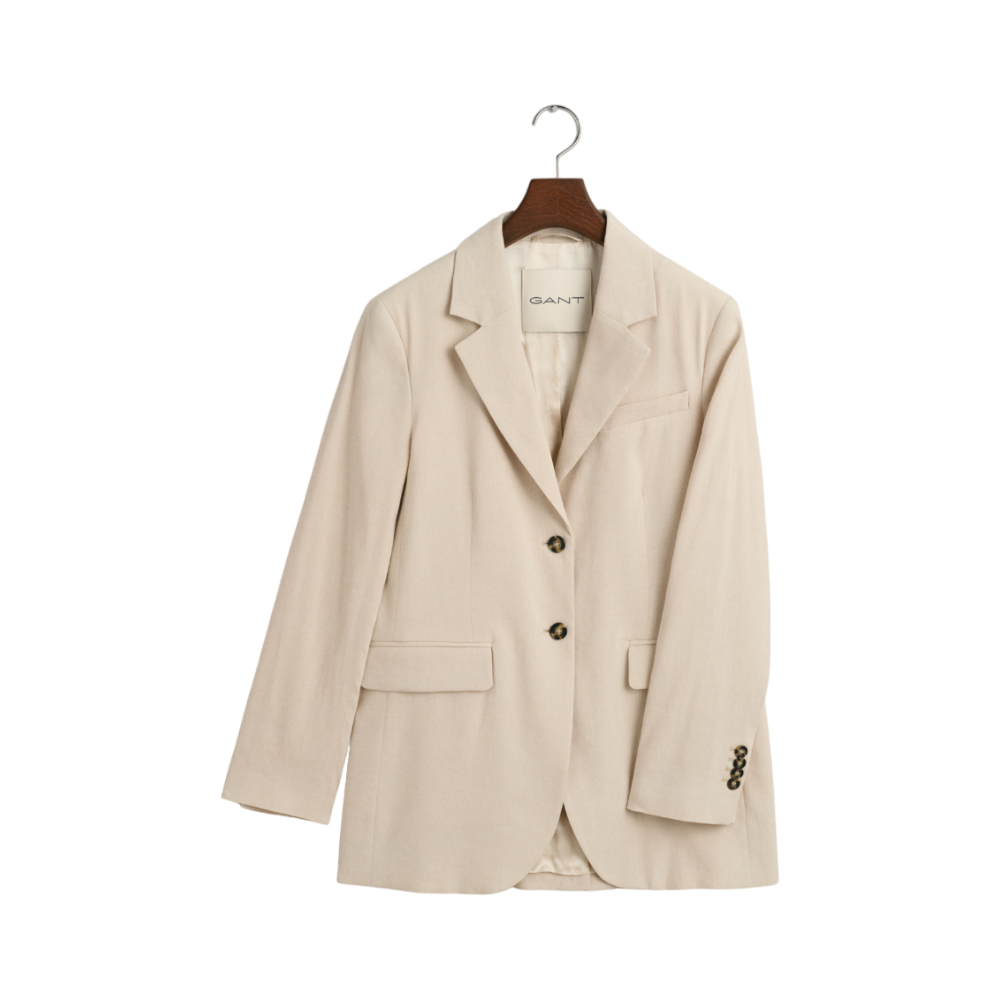 Stretch Linen Blazer - Beige