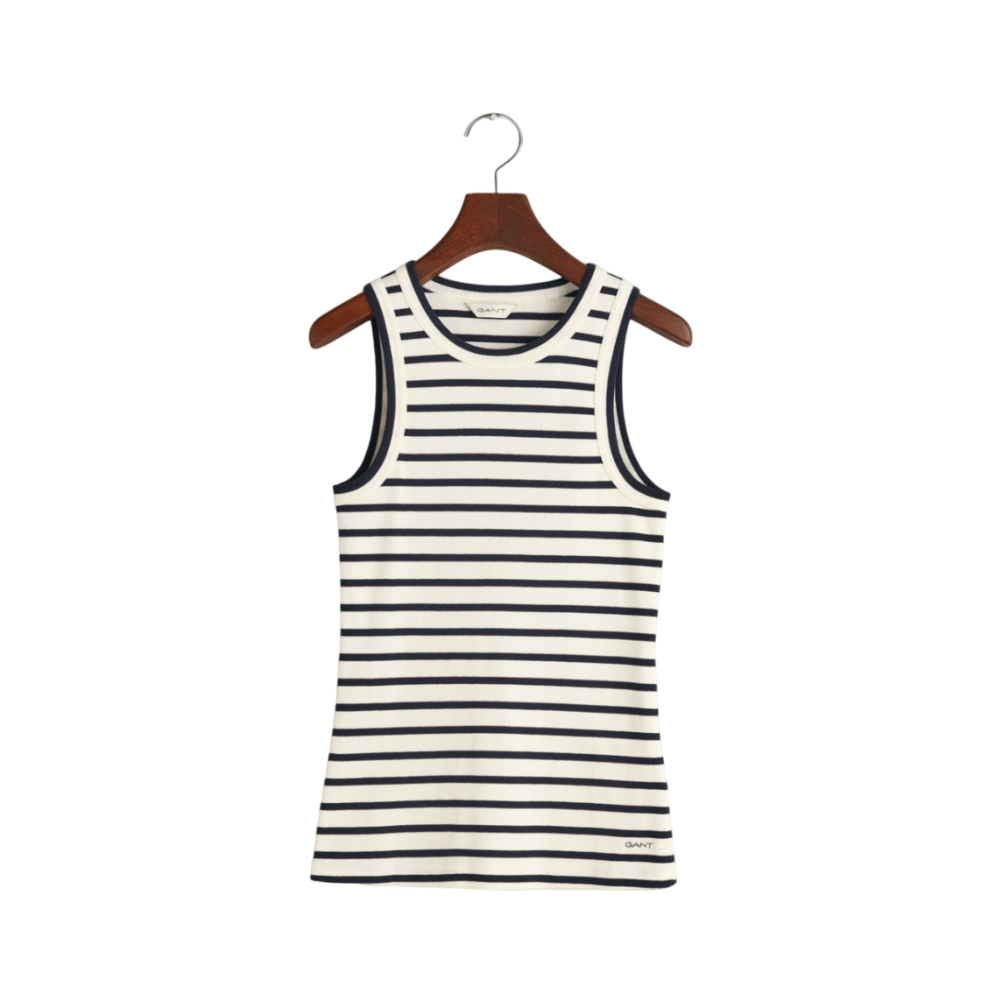 Striped Tank Top - White