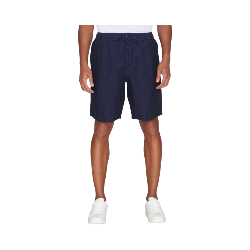 Loose Linen shorts - Blue