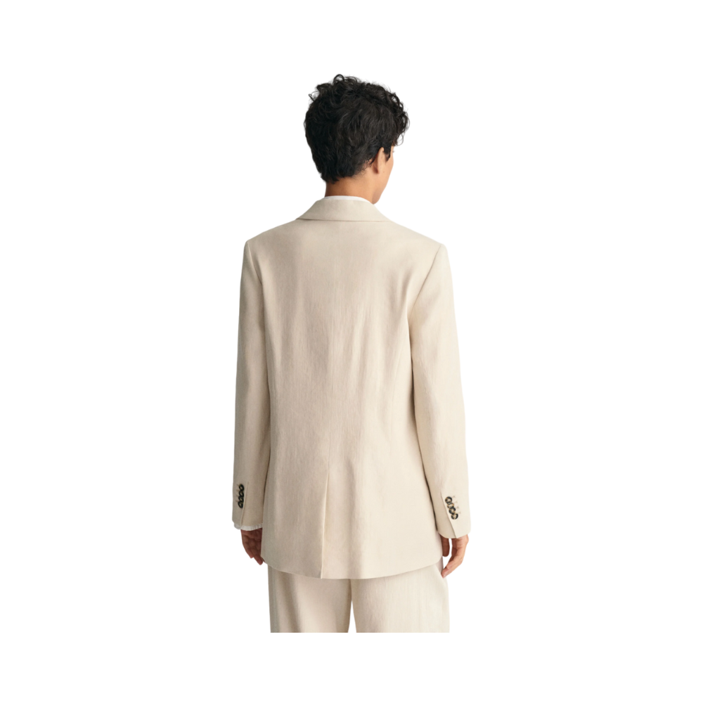 Stretch Linen Blazer - Beige