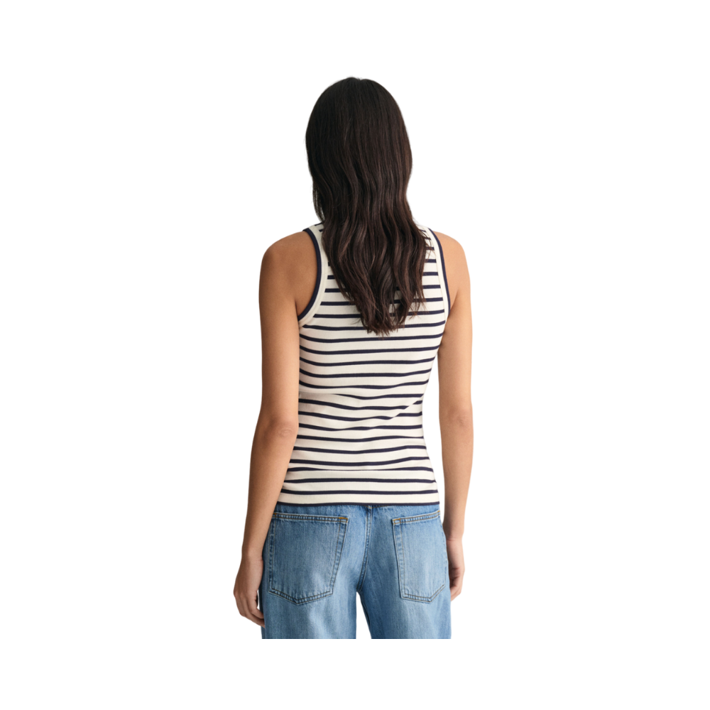 Striped Tank Top - White