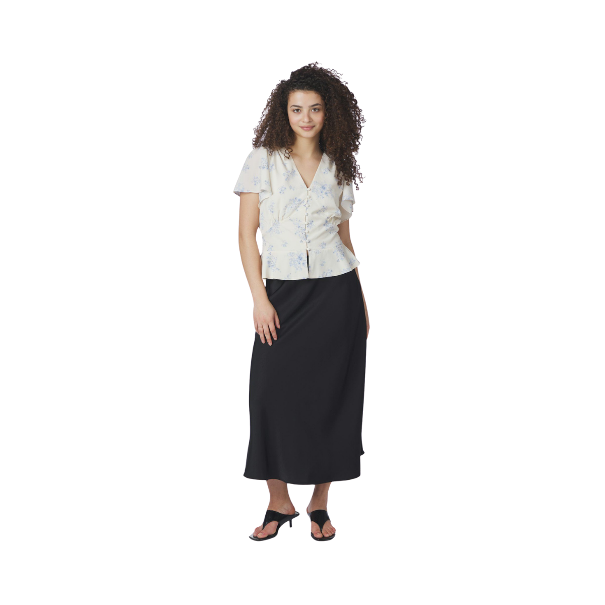 Jasmin Delicate Flower Blouse - Creme