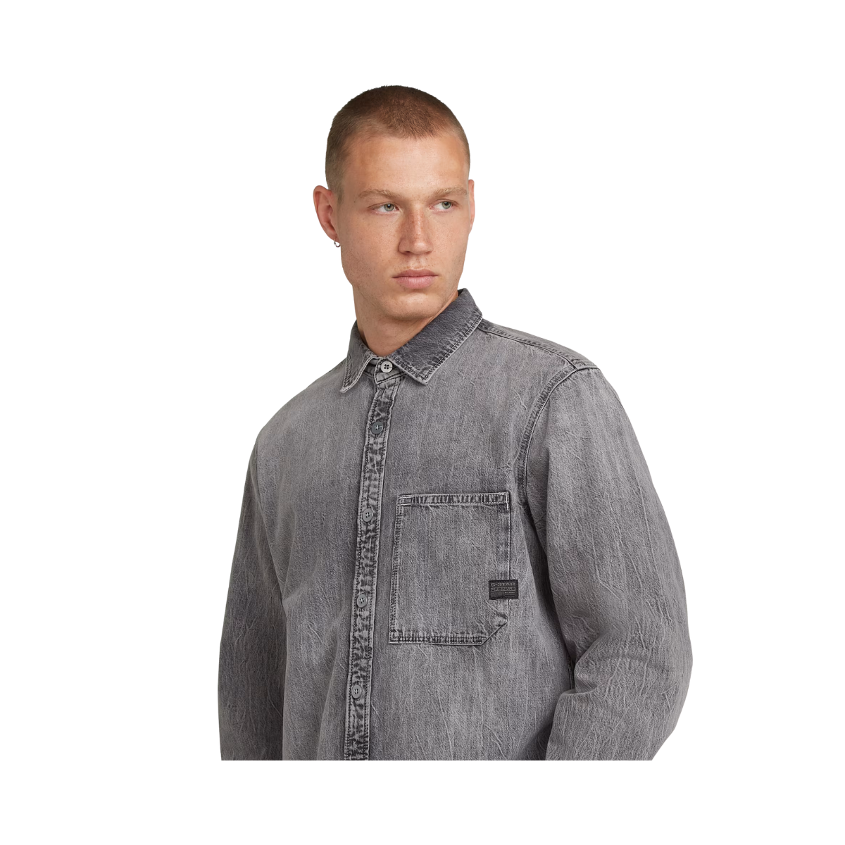 Regular 1-pkt Shirt - Sun Faded Oyster Shell