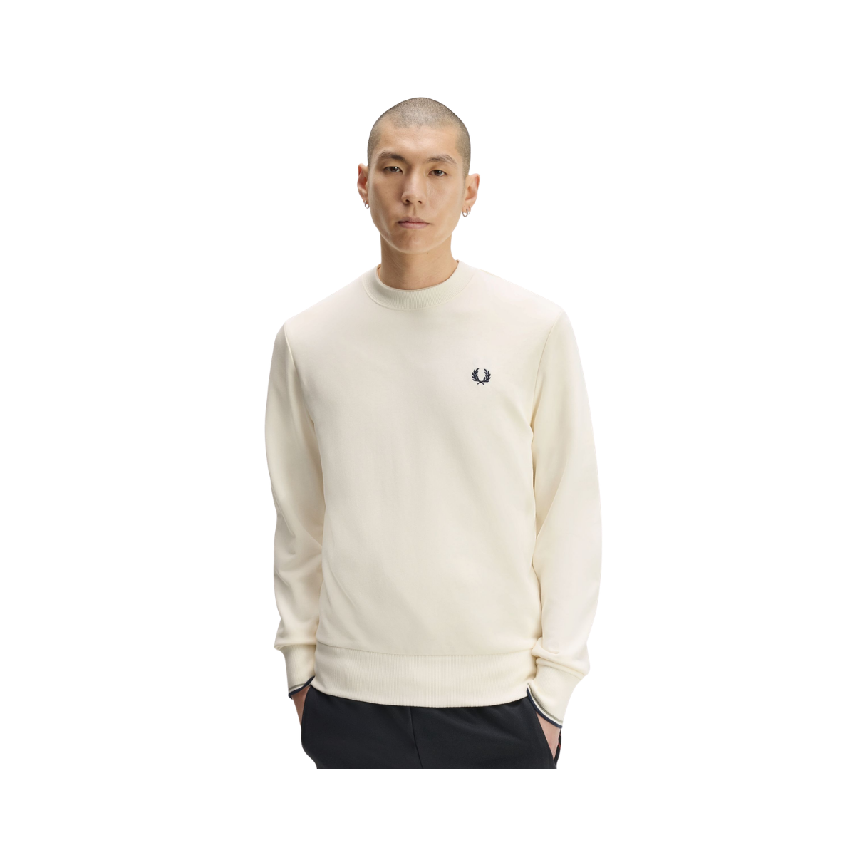 Crew Neck Sweatshirt - Ecru/Seagrass