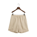 Relaxed Linen Blend Pull On Shorts - Beige