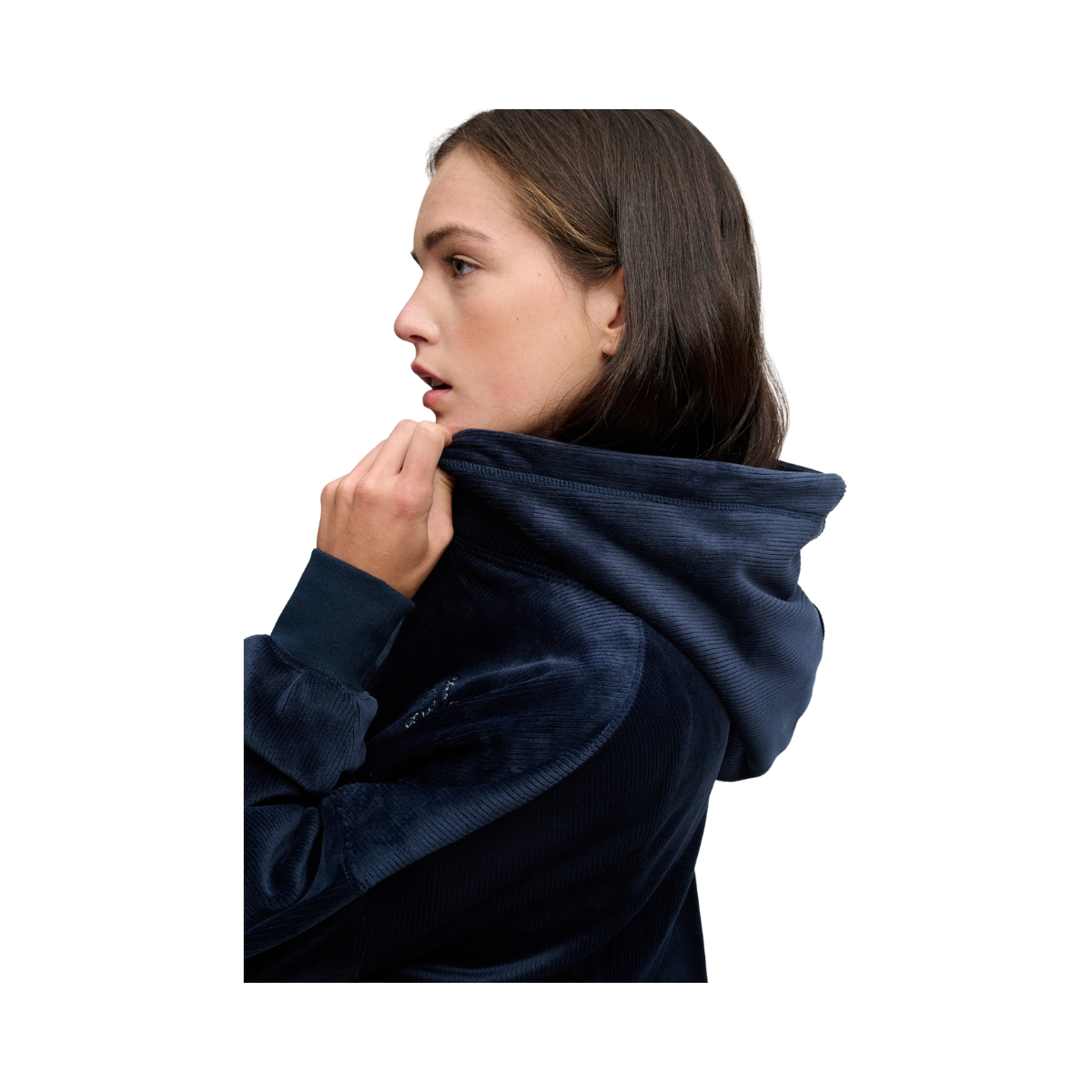 Drop Needle Velour Hood - 49P Darkest Navy