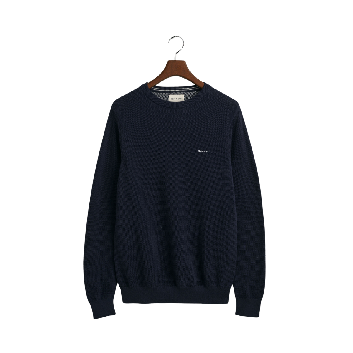 Cotton Pique C-Neck - Evening Blue