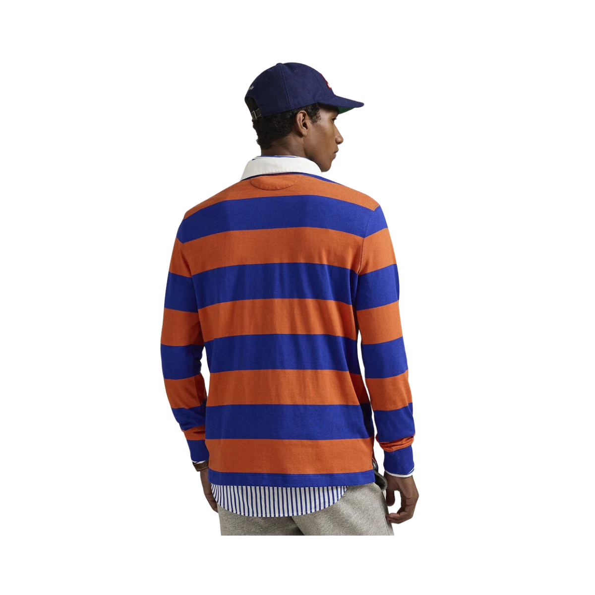 Classic Striped Rugger - 050 College Orange