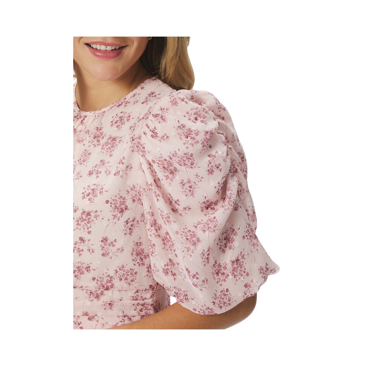 Kikka Chiffon Flower Dress - Rose