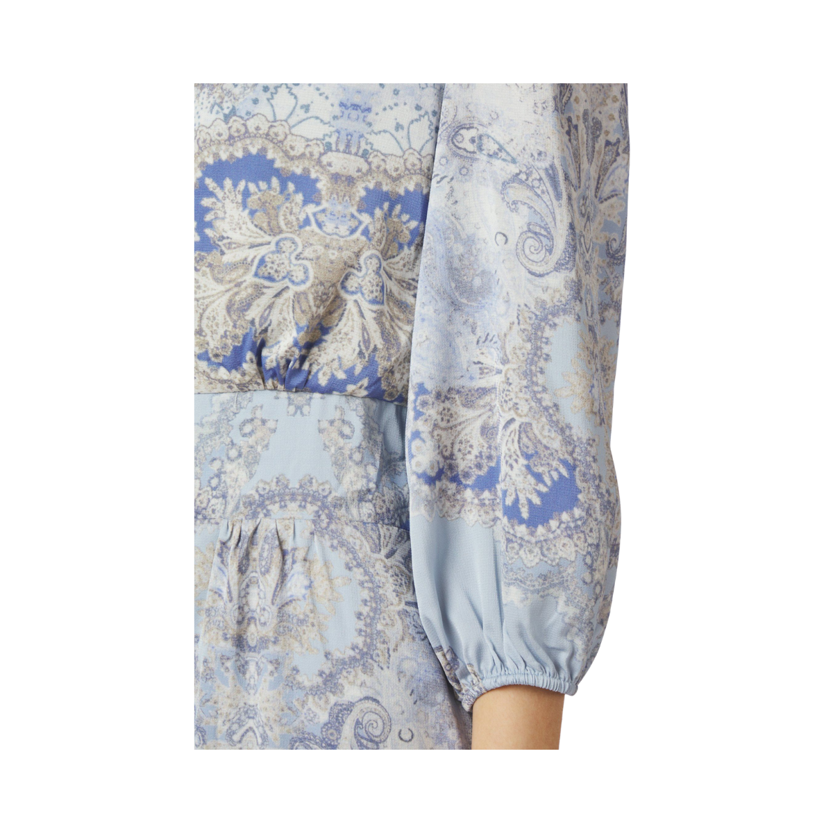 Stellar Artist Paisley Dress - Light Blue
