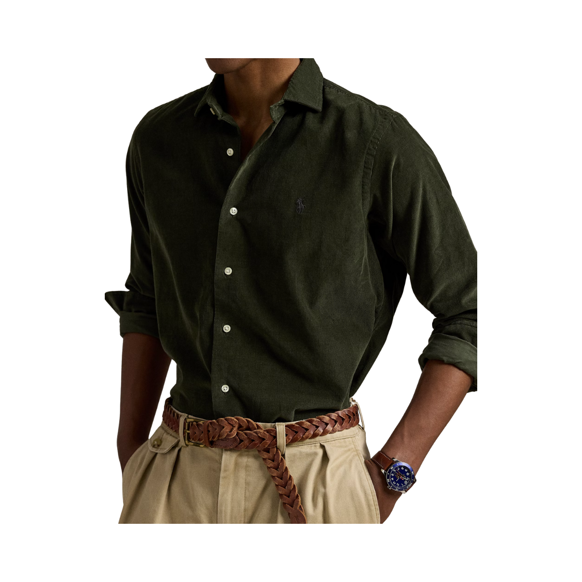 Long Sleeve Sport Shirt - Estate Olive