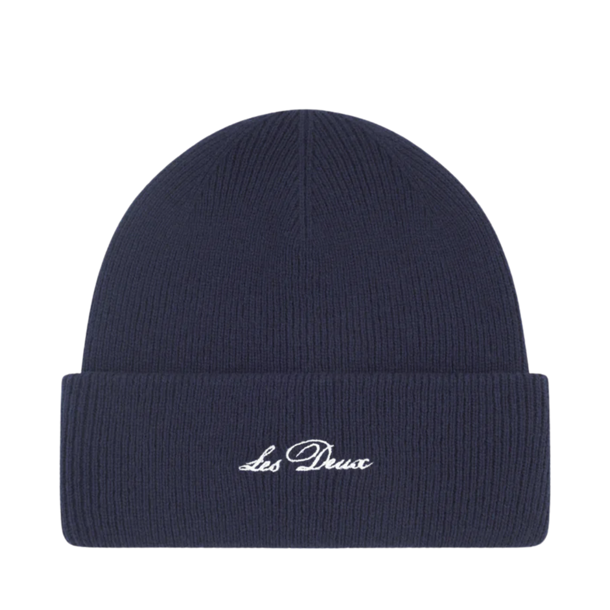 Wayne Embroidered Beanie - Dark Navy