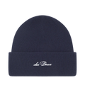 Wayne Embroidered Beanie - Dark Navy