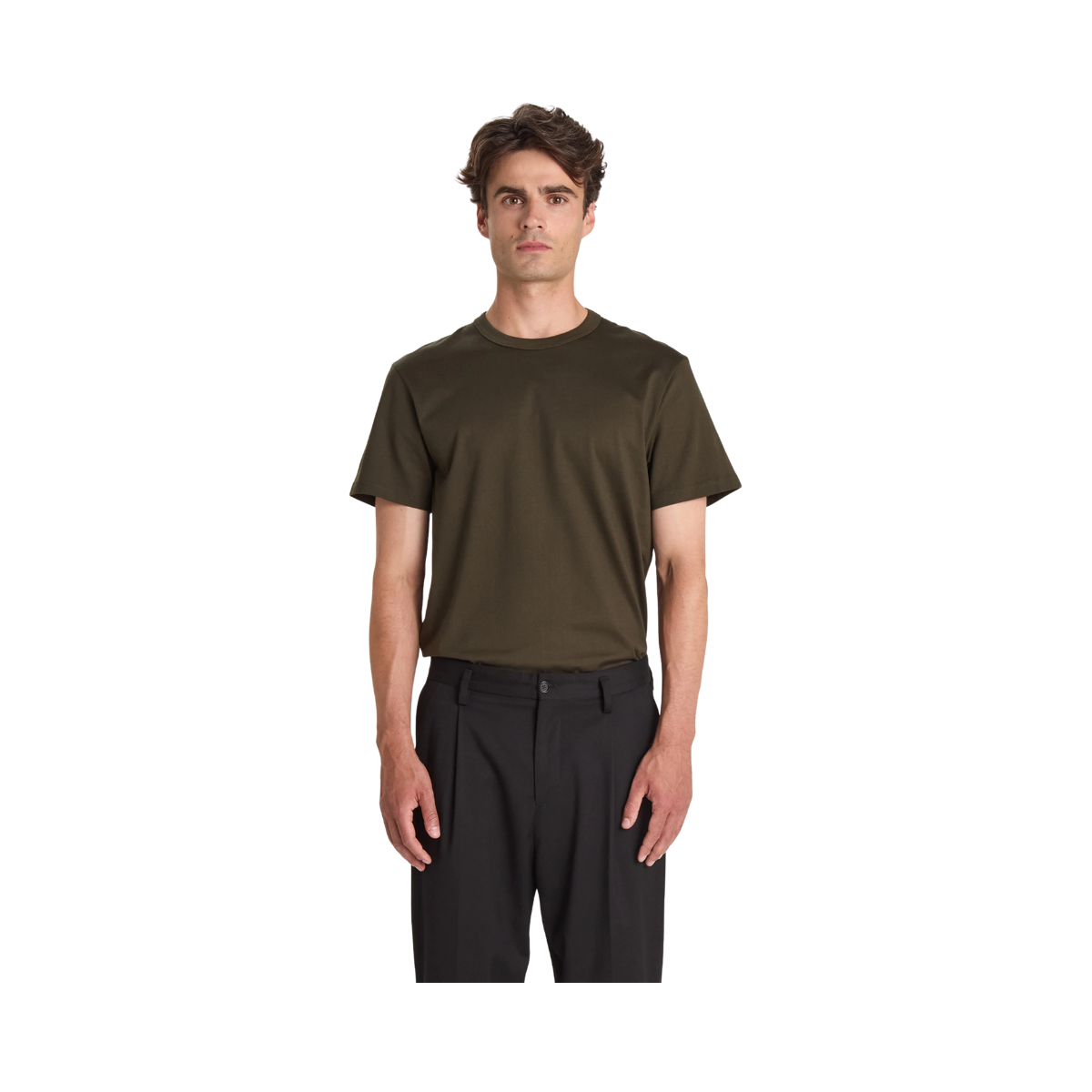 Crew-Neck Pima - Deep forest