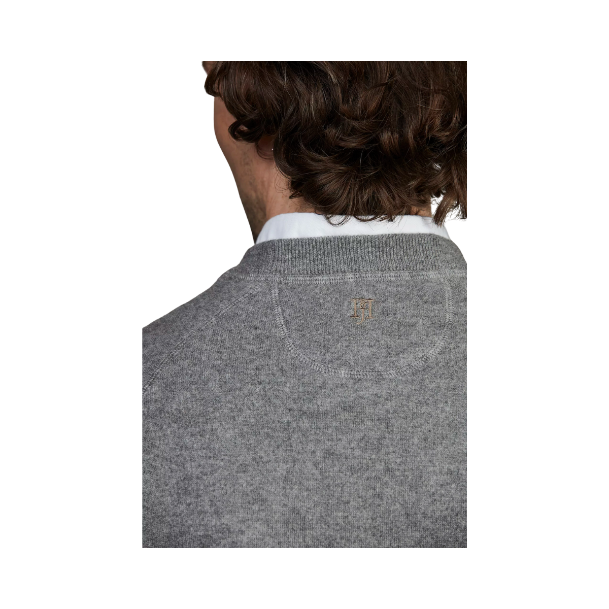 Crew Neck College Sweater - Grey