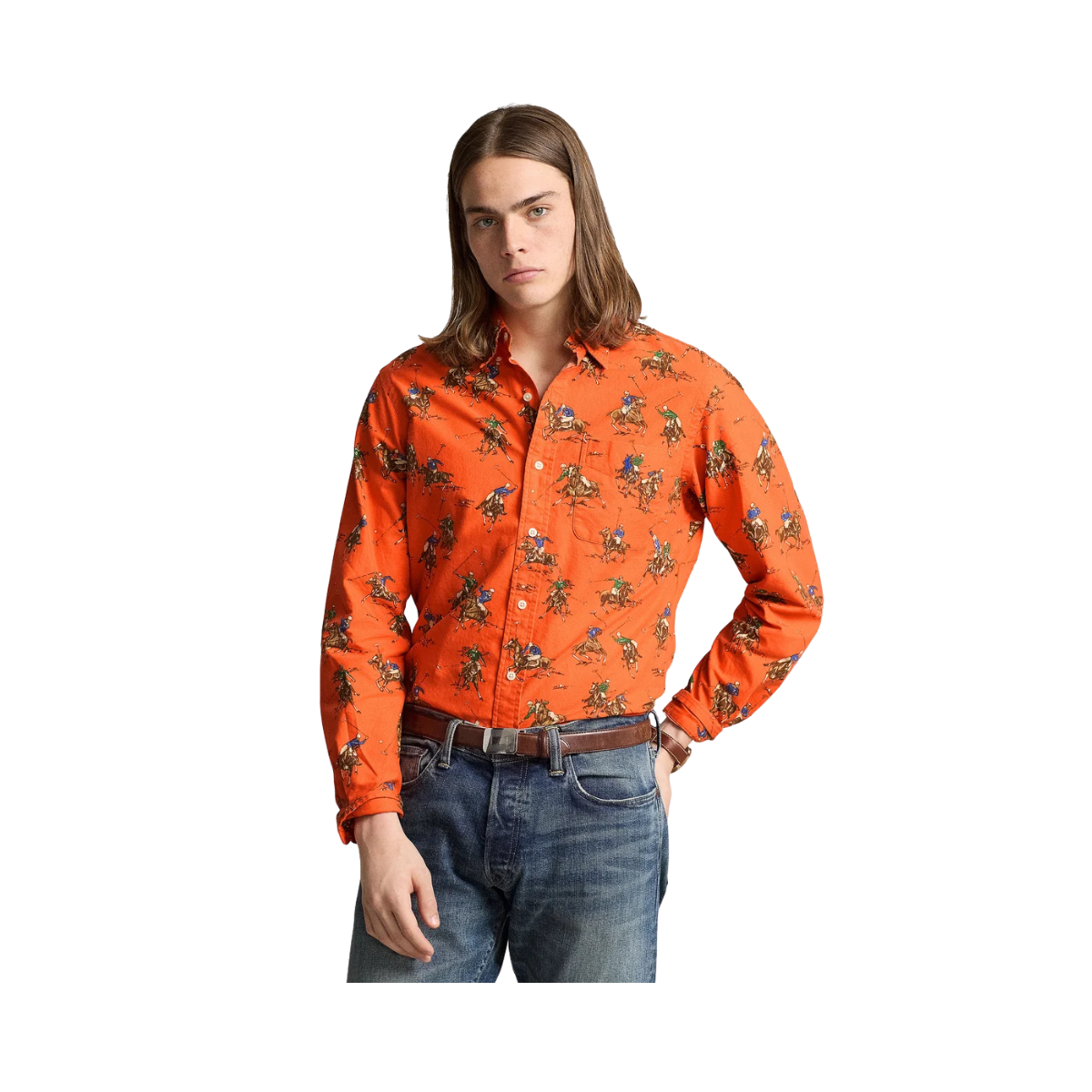 Long Sleeve Sport Shirt - Orange