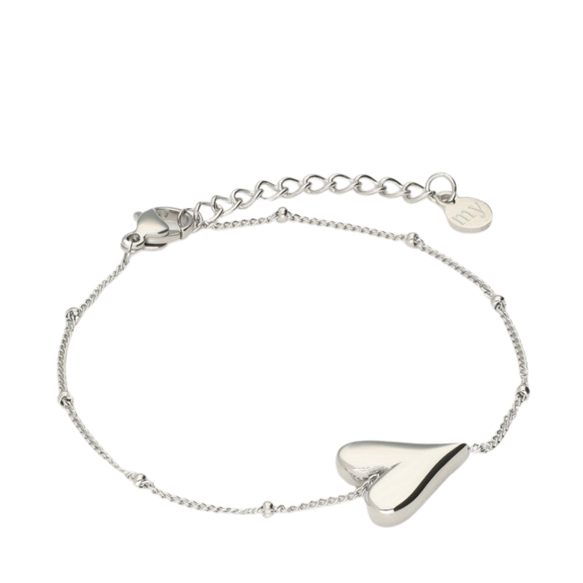 Bracelet heart horizontal - Silver