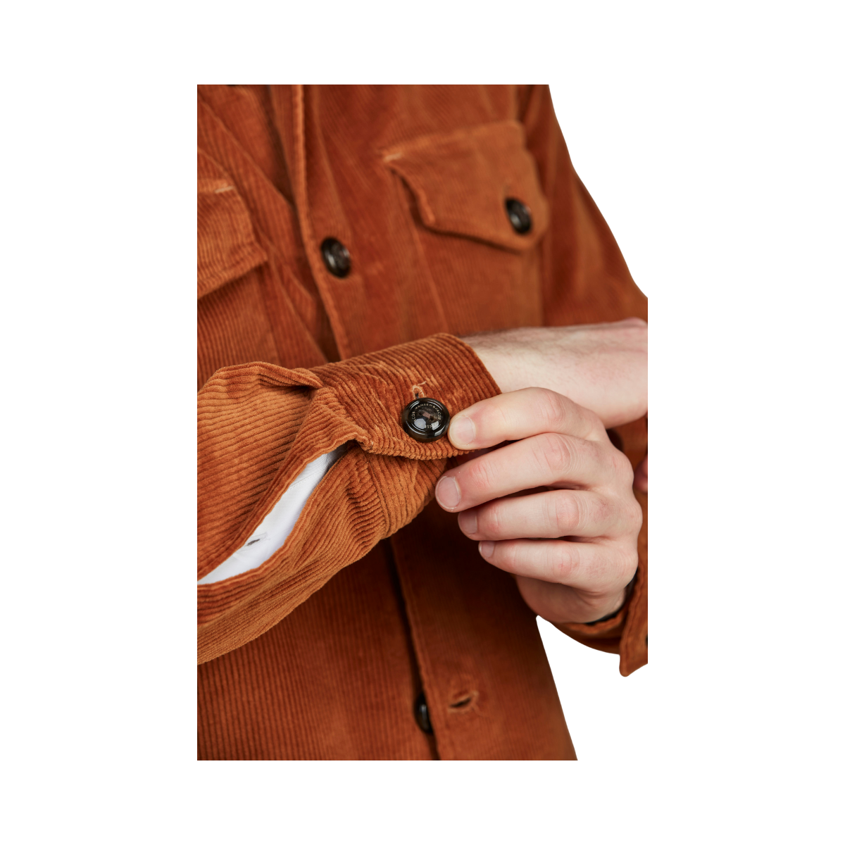 Corduroy Overshirt - Soft Orange