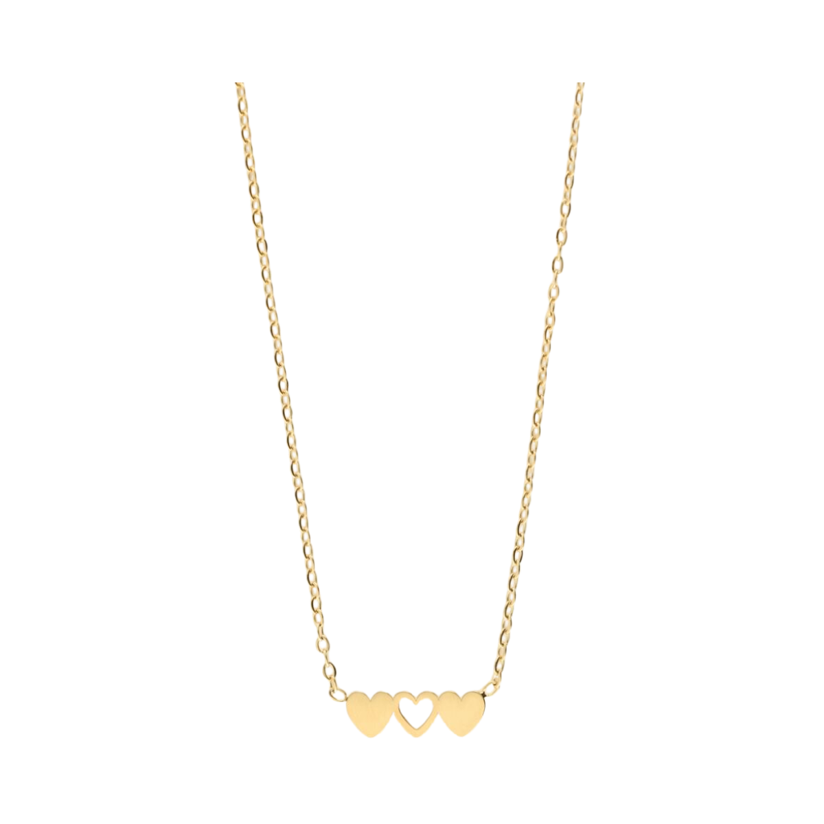 Necklace Set 3 Hearts - Gold