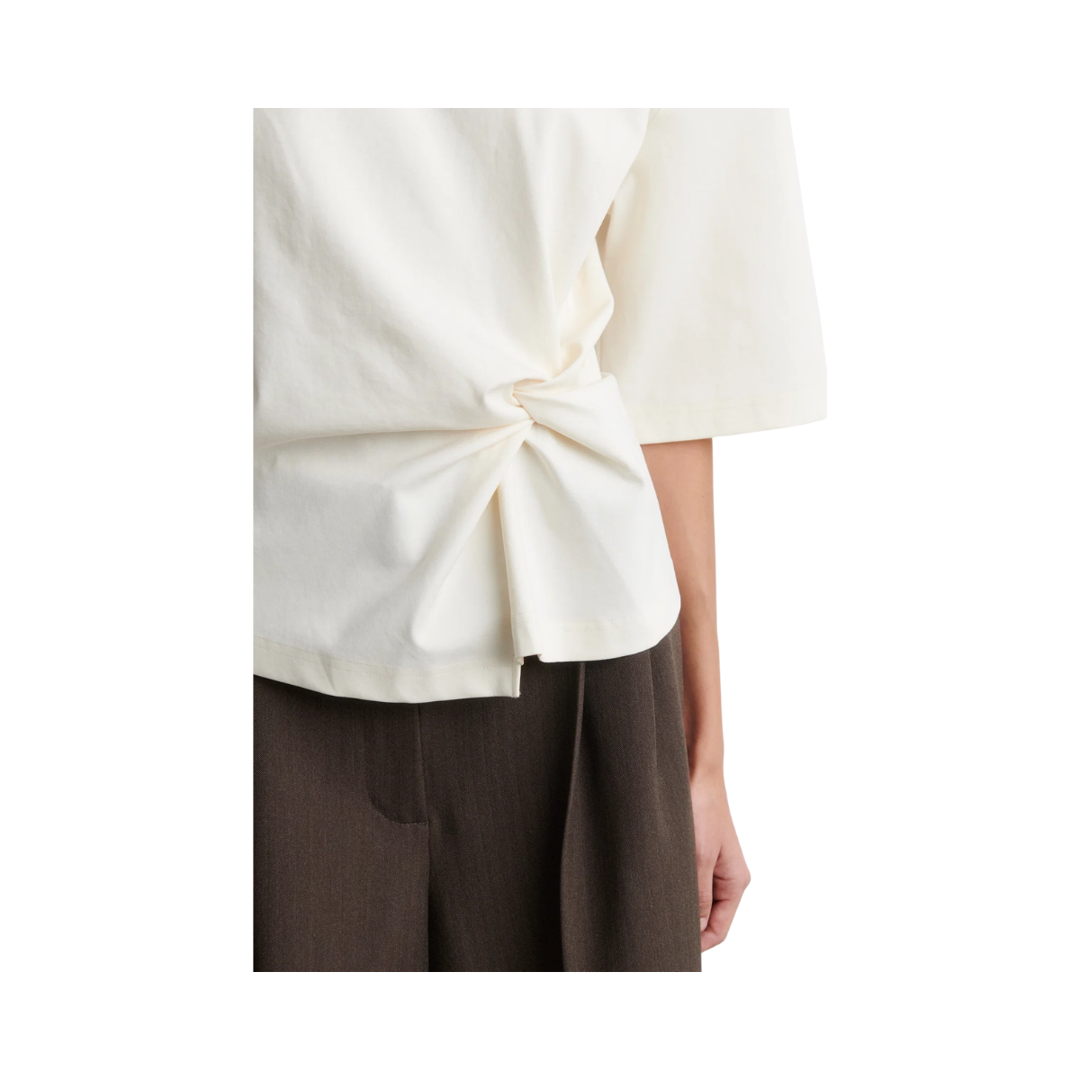 Arkai Drape Tee - Eggnog