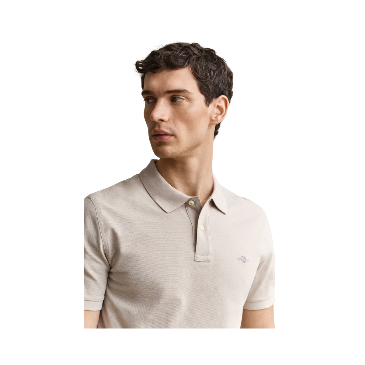 Shield SS Pique Polo - Clay Beige