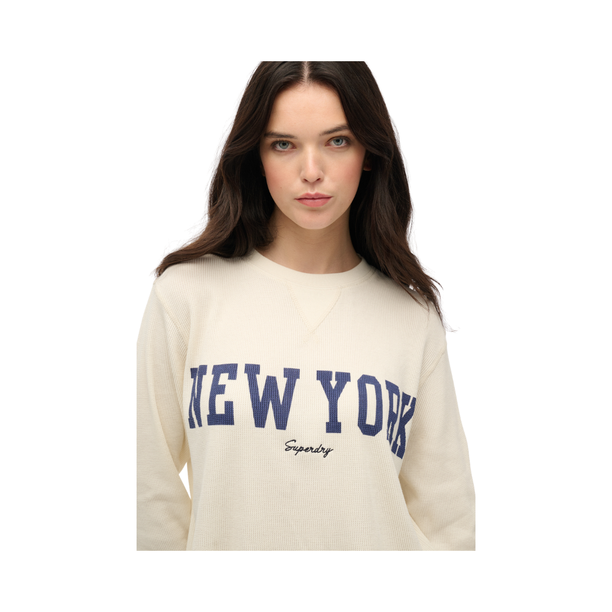 Ath Essential Graphic Ls Top - Desert Bone Off White