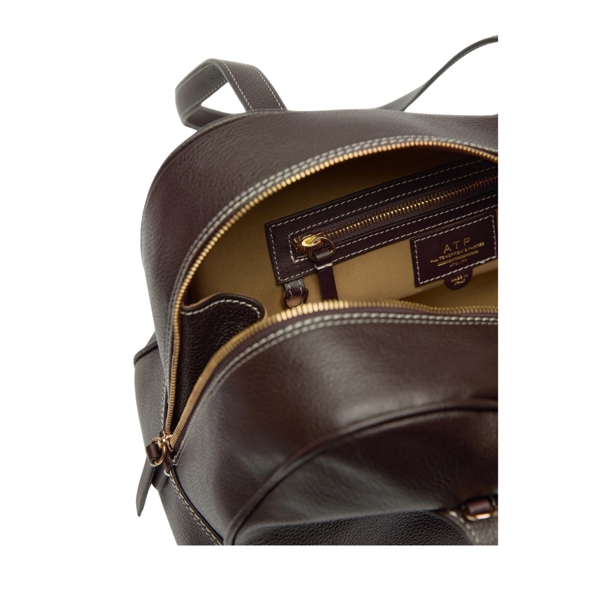 Noale Leather Handle Bag - 1062 Walnut