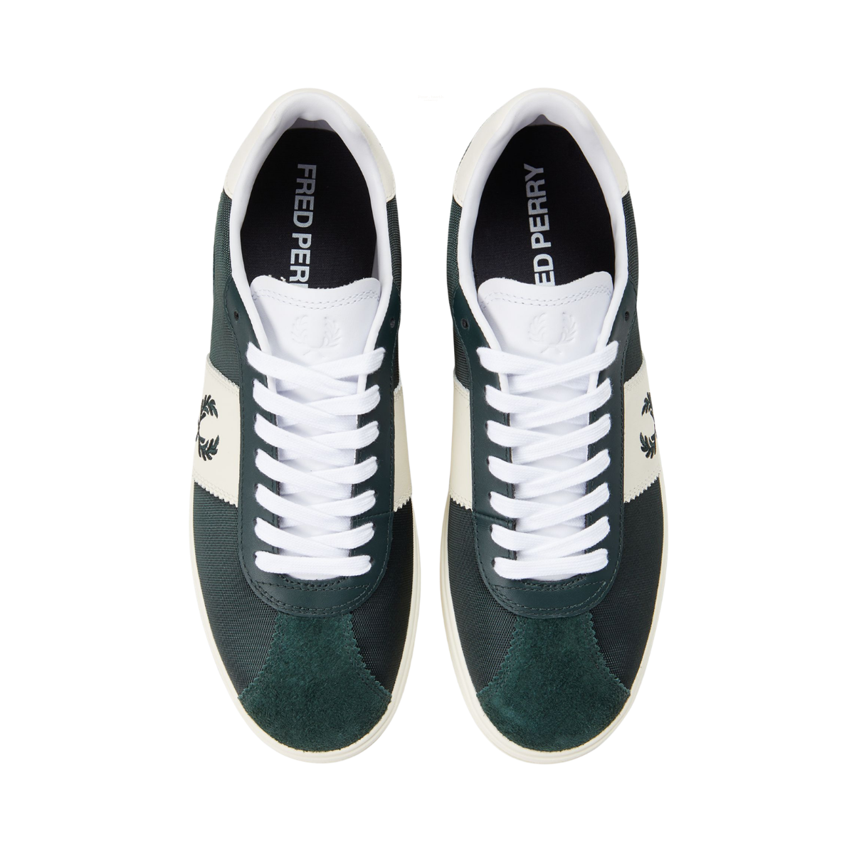 B4 Textured Suede - Grassroots / White