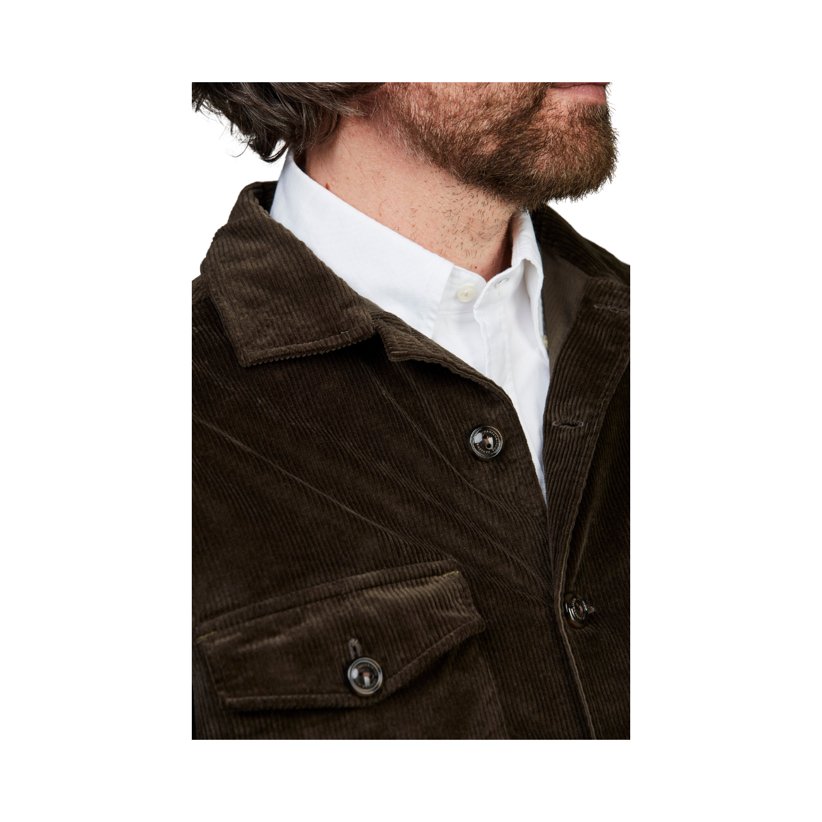 Corduroy Overshirt - Dark Green