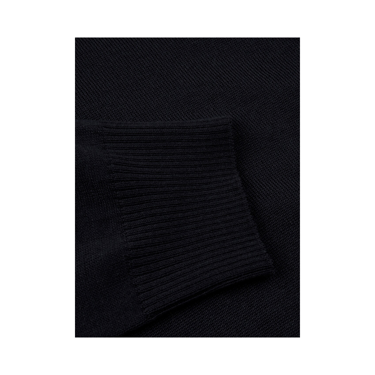 Pullover Knitted Half Zip - Black