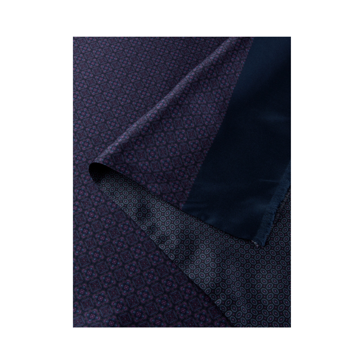 Scarf Silk - Dark Purple Pattern