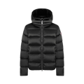 Ladies Down Jacket with Detachable Hood - Black
