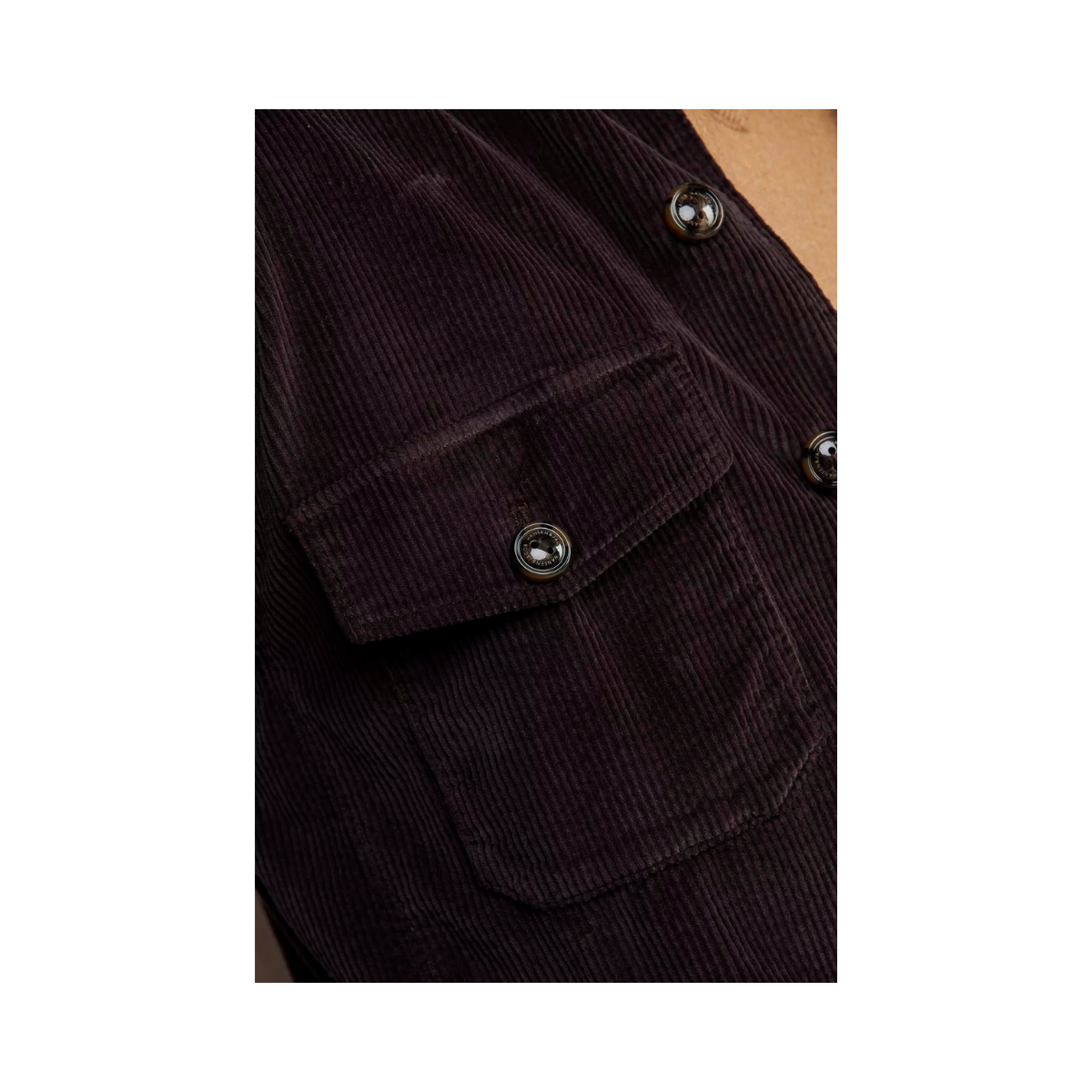 8W Corduroy Overshirt - Deep Brown