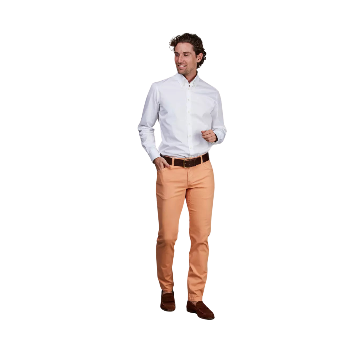 5-PKT CUT'N SEW PAN OXFORD - LT ORANGE