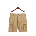 Relaxed Twill Cargo Shorts - Dark Khaki