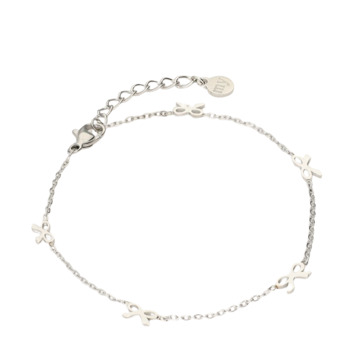 Bracelet with mini bows - Silver