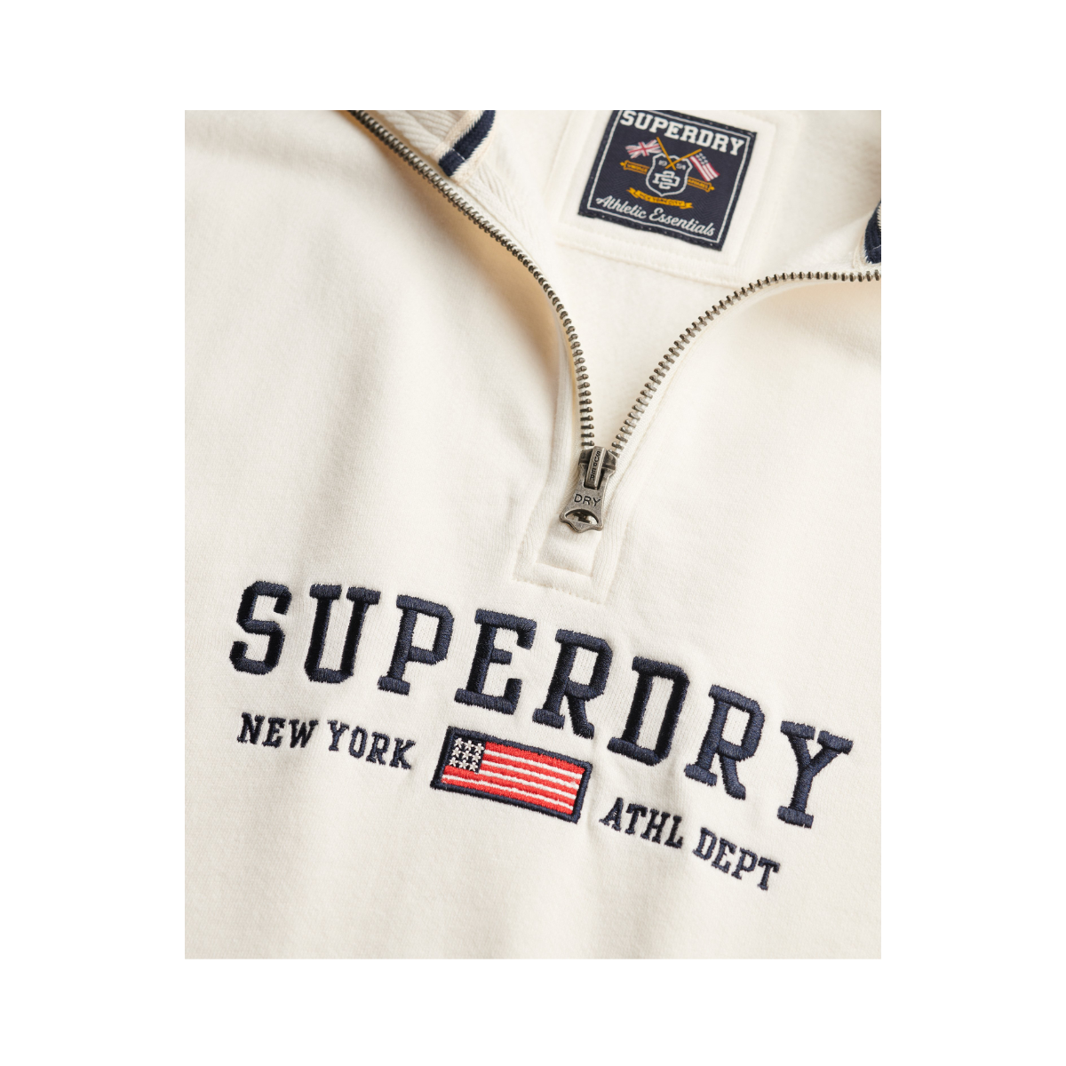 Ath Ess Graphic Half Zip - Desert Bone Off White