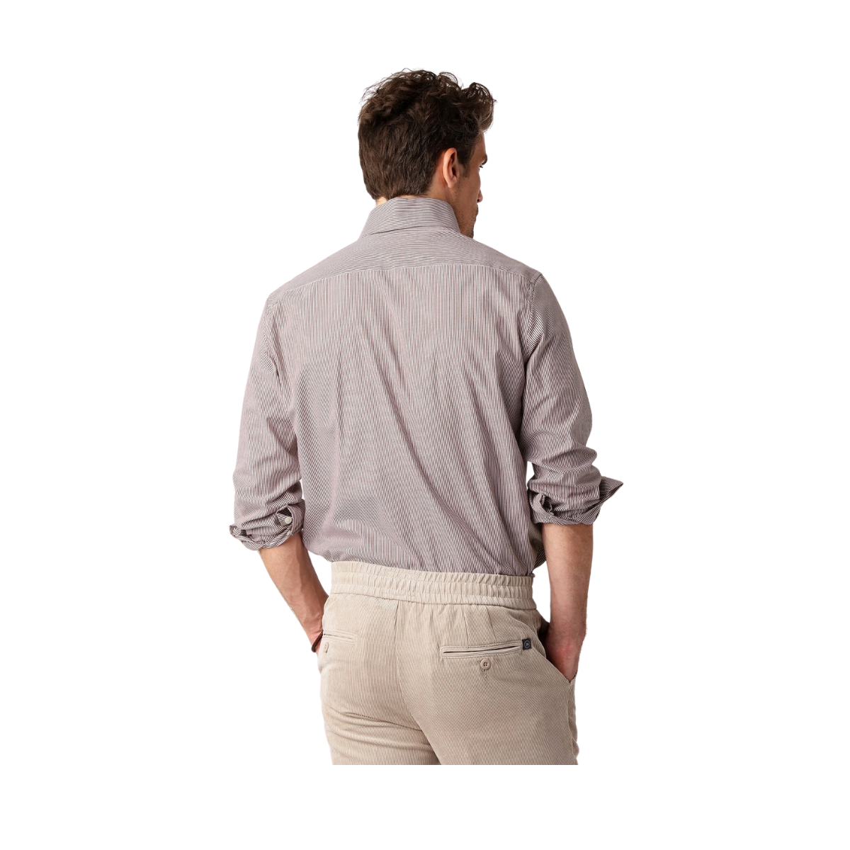 Pinstripe Shirt - Brick
