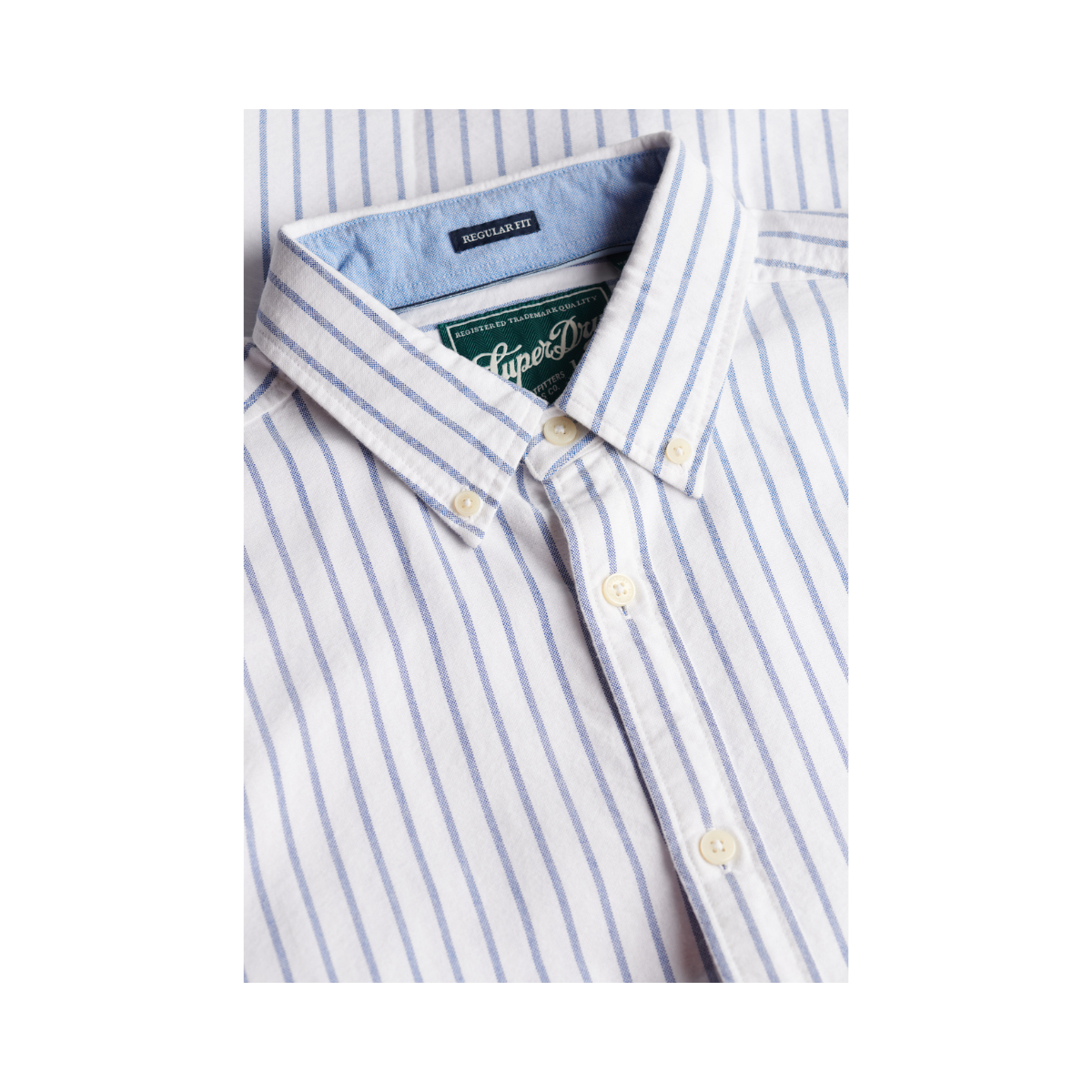 Preppy Oxford L/S Shirt - Classic Blue/Optic Stripe