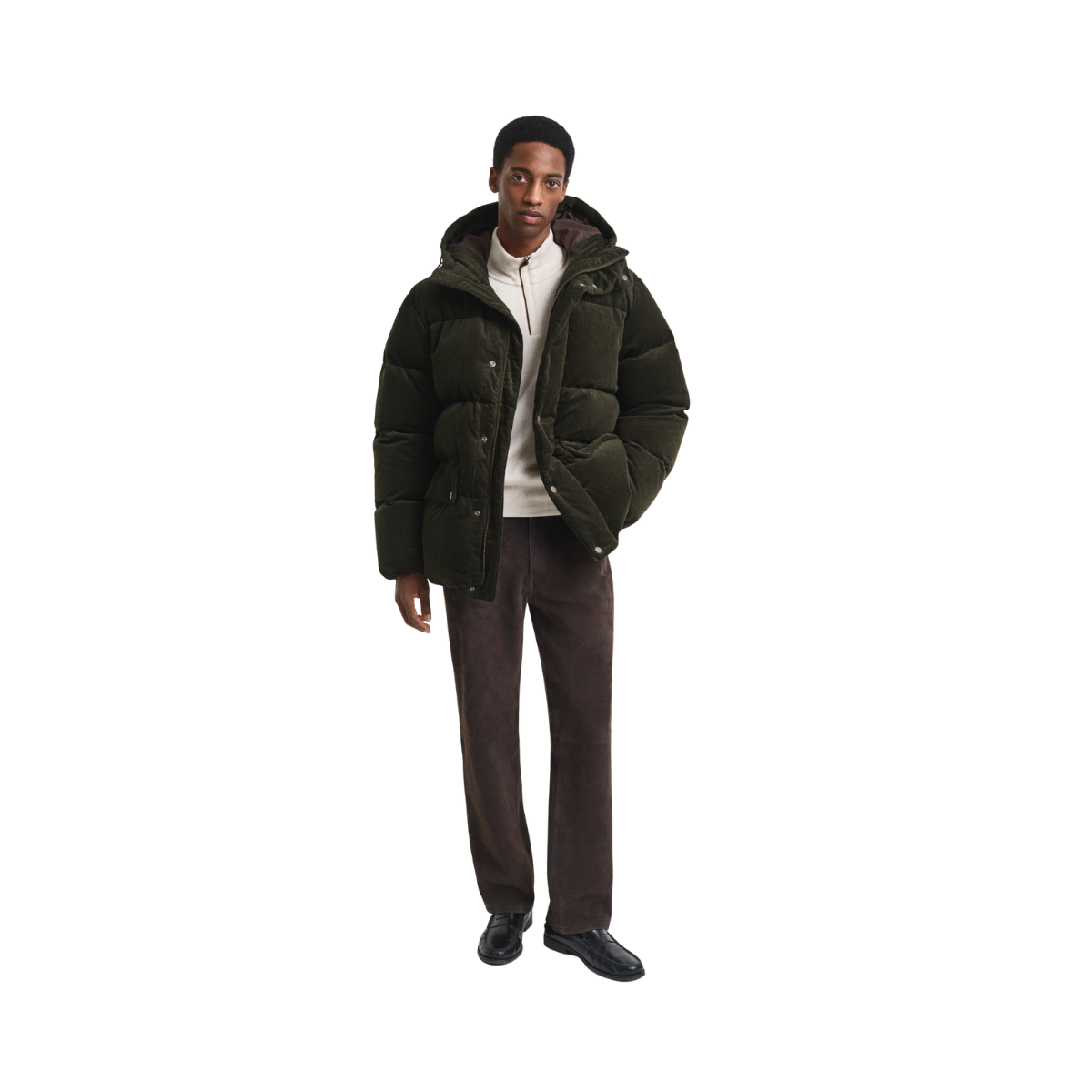 Sacker Rib Half Zip - Cream