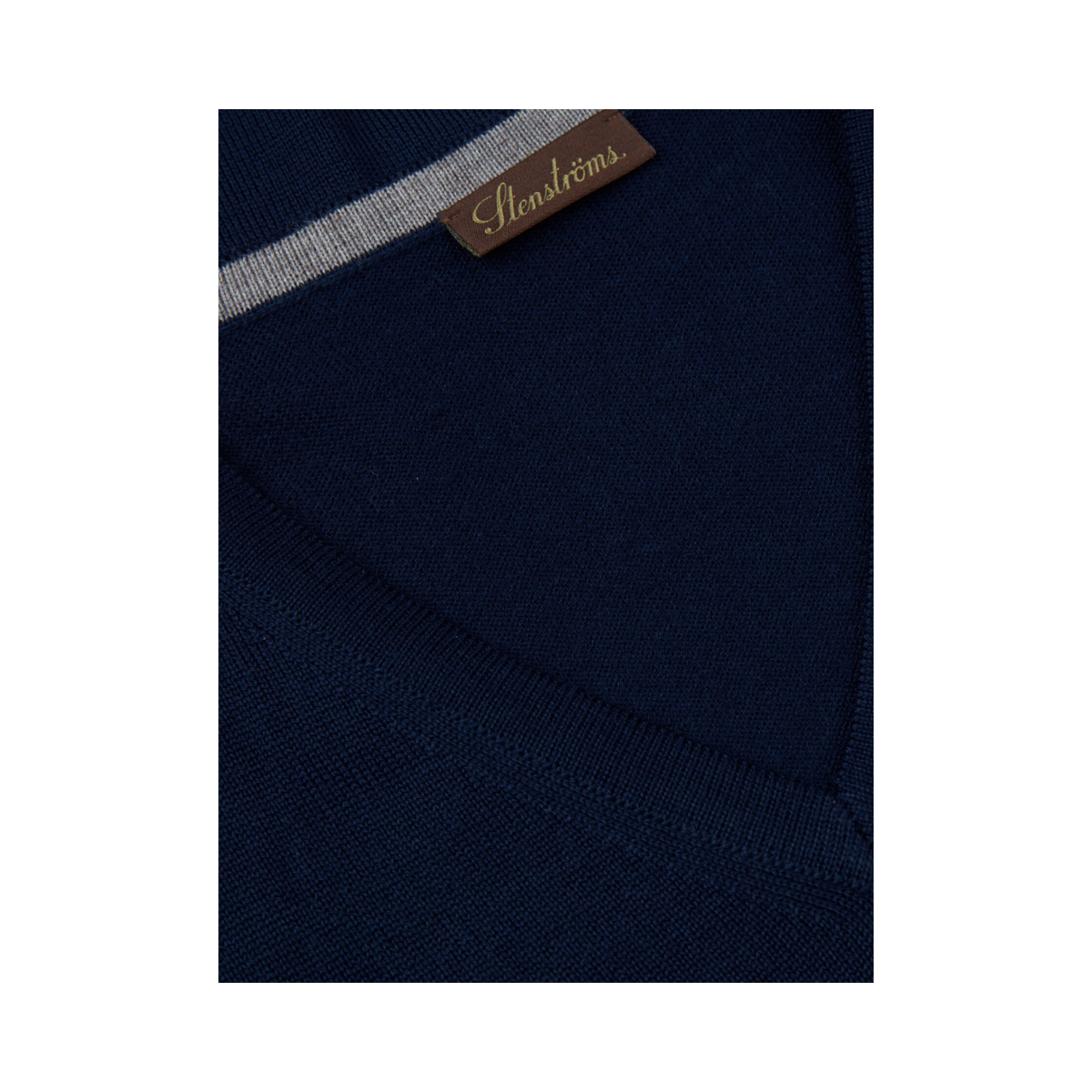 Pullover Knitted V-Neck Merino Wool - Navy