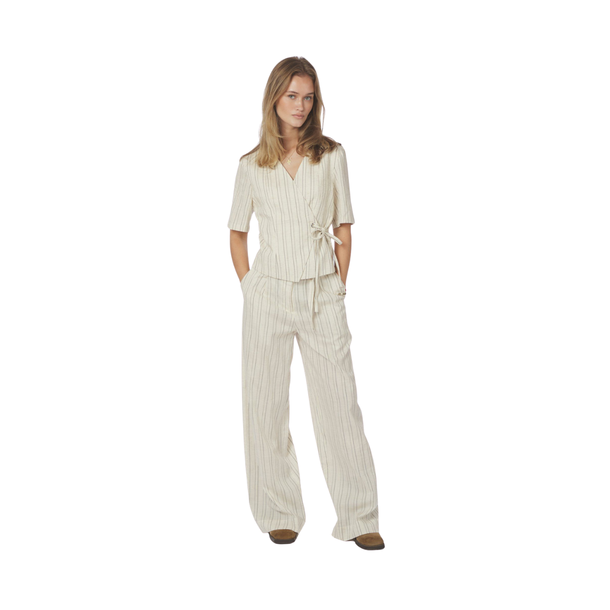 Malba Stripe Pants - Natural