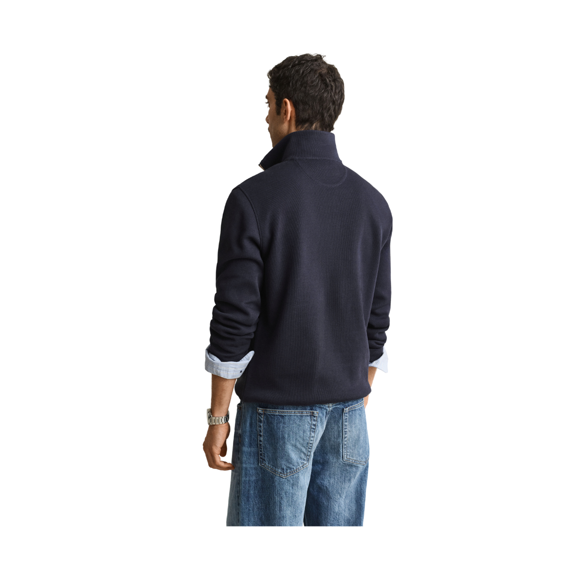 Sacker Rib Half Zip - Evening Blue