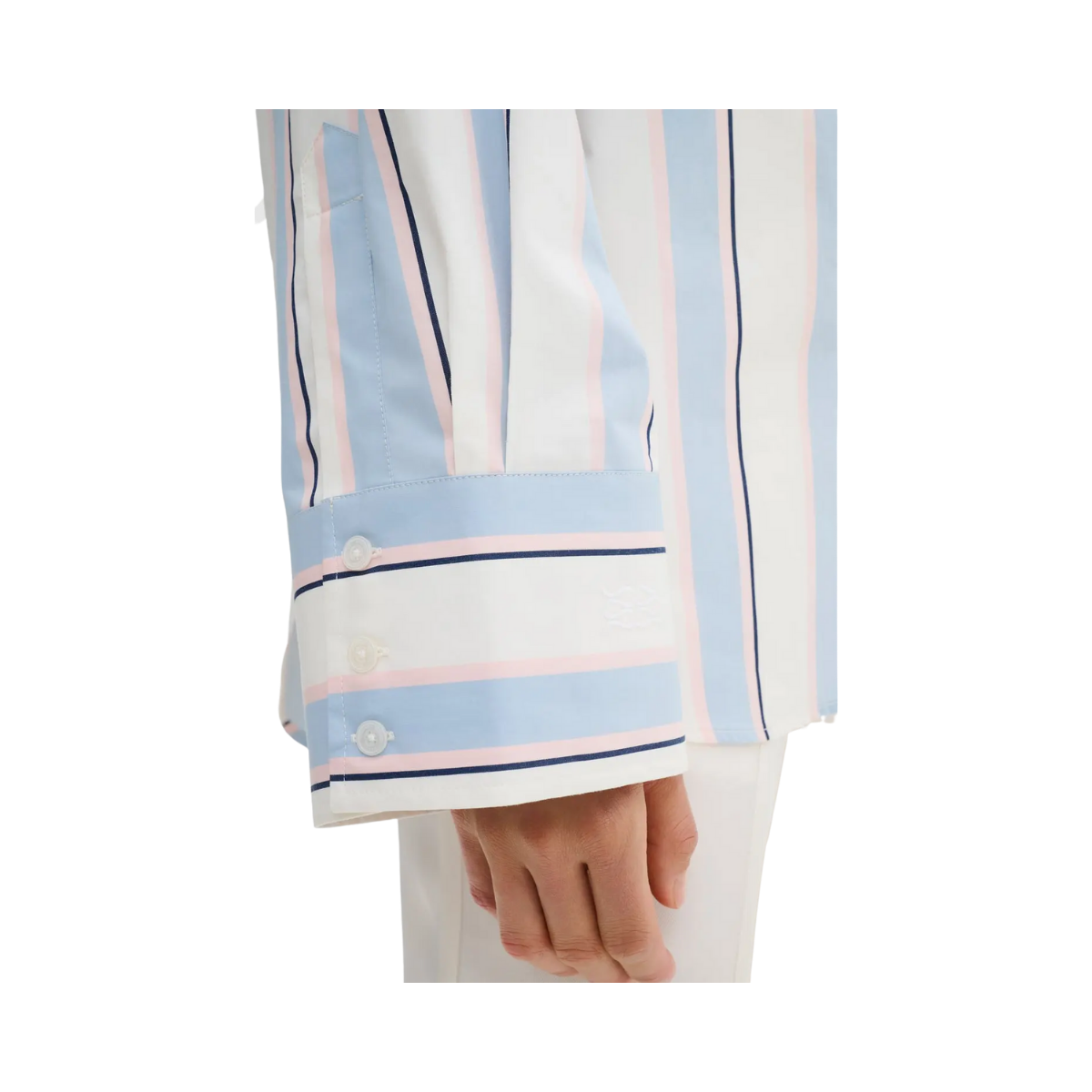 Classic Poplin Shirt - Sky Blue Stripe